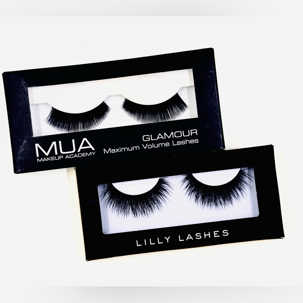 2 Sets False Eye Lashes Lilly & Mua Glamour Maximum Volume NIB